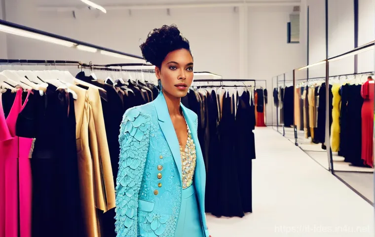 패션 코디네이터와 패션 컨설턴트 차이점 - **Fashion Coordinator in Action: Backstage Buzz**
    "A vibrant, dynamic scene backstage at a bustl...