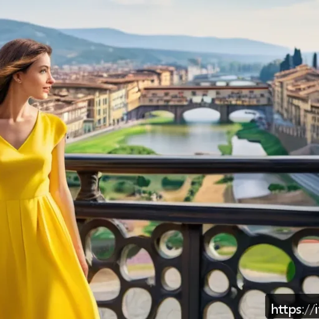 패션 코디네이터의 패션 심리학 - A stylish Italian woman in a bright yellow dress paired with pastel accessories, standing in a sunli...