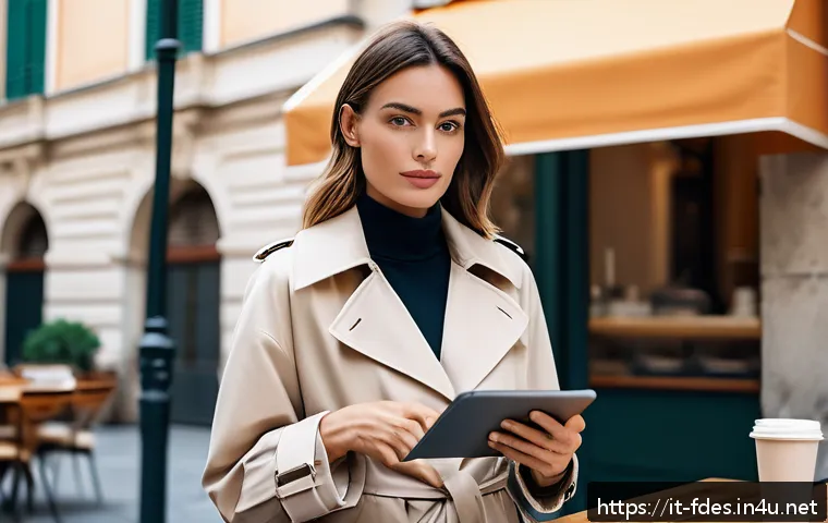 패션 코디네이터가 알아야 할 패션 마케팅 - A stylish female fashion coordinator in a modern Italian urban setting, wearing a chic minimalistic ...